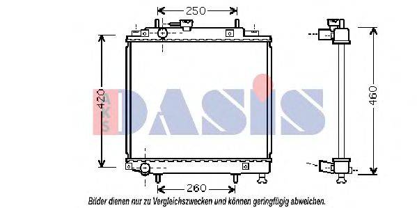 Радиатор, охлаждение двигателя AKS DASIS 27557