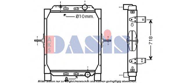 Радиатор, охлаждение двигателя AKS DASIS 390028N