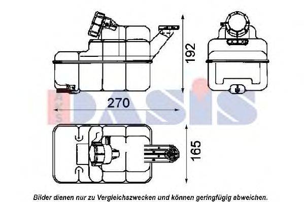 Компенсационный бак, охлаждающая жидкость AKS DASIS 401070N