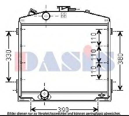 Радиатор, охлаждение двигателя AKS DASIS SR2007