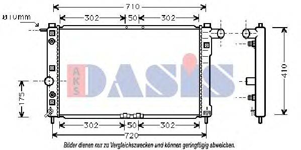 Радиатор, охлаждение двигателя AKS DASIS 43009