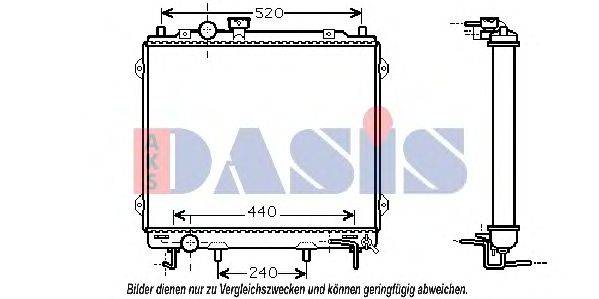 Радиатор, охлаждение двигателя AKS DASIS 510039N
