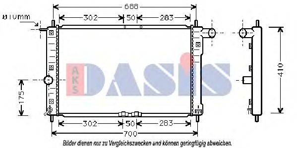 Радиатор, охлаждение двигателя AKS DASIS 43010