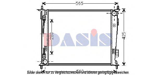 Радиатор, охлаждение двигателя AKS DASIS 510116N