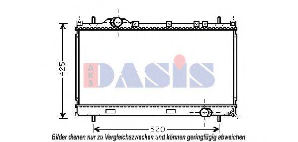 Радиатор, охлаждение двигателя AKS DASIS CR2101