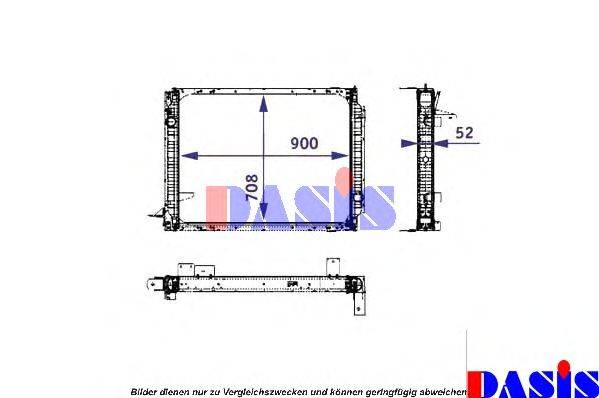 Радиатор, охлаждение двигателя AKS DASIS 550004N