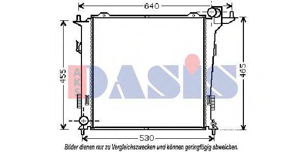 Радиатор, охлаждение двигателя AKS DASIS HY2207