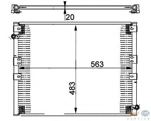 Конденсатор, кондиционер HELLA 8FC 351 302-171