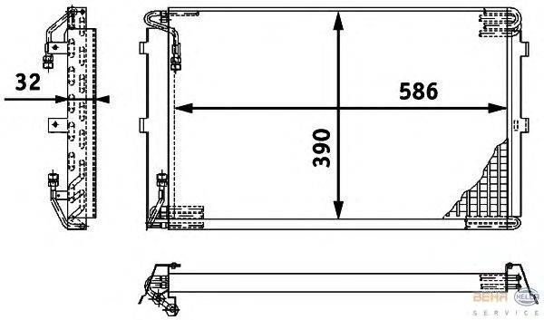 Конденсатор, кондиционер HELLA 8FC 351 317-091