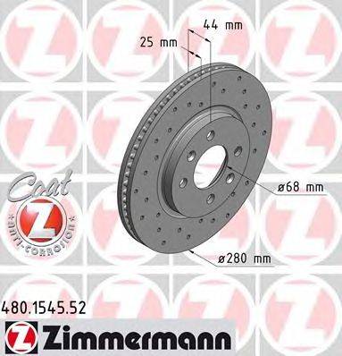 Тормозной диск ZIMMERMANN 480154552