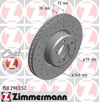Тормозной диск ZIMMERMANN 150290352