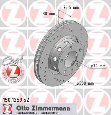 Тормозной диск ZIMMERMANN 150.1259.52