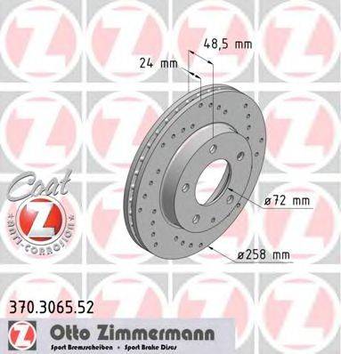 Тормозной диск ZIMMERMANN 370306552