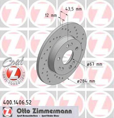 Тормозной диск ZIMMERMANN 400.1406.52
