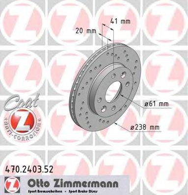 Тормозной диск ZIMMERMANN 470240352