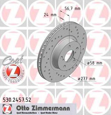 Тормозной диск ZIMMERMANN 530245752