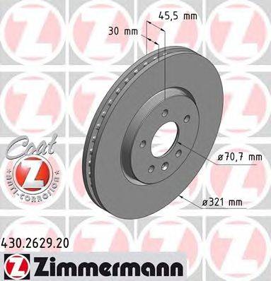 Тормозной диск ZIMMERMANN 430262920
