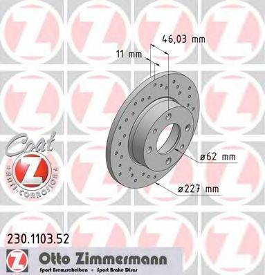 Тормозной диск ZIMMERMANN 230110352