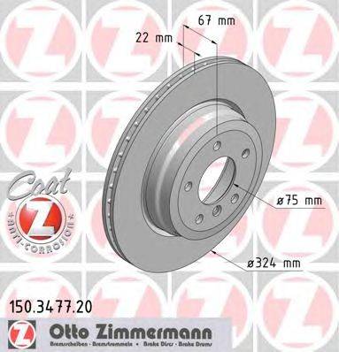 Тормозной диск ZIMMERMANN 150.3477.20