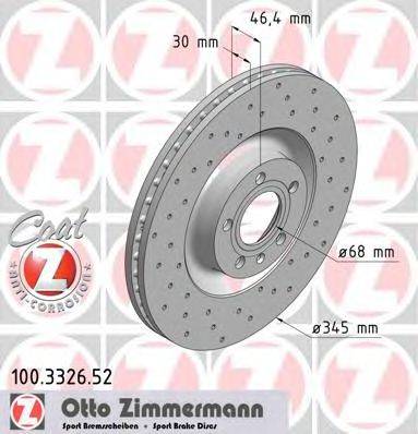 Тормозной диск ZIMMERMANN 100.3326.52