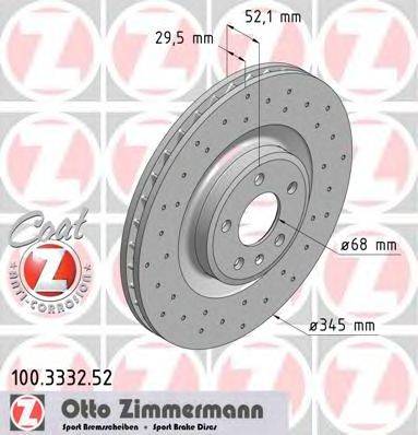 Тормозной диск ZIMMERMANN 100.3332.52