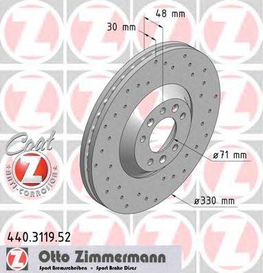 Тормозной диск ZIMMERMANN 440311952