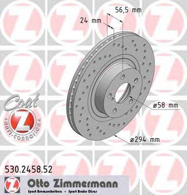 Тормозной диск ZIMMERMANN 530245852