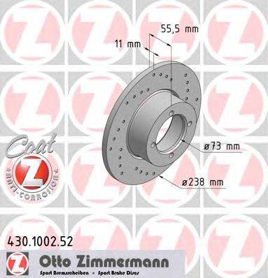 Тормозной диск ZIMMERMANN 430100252