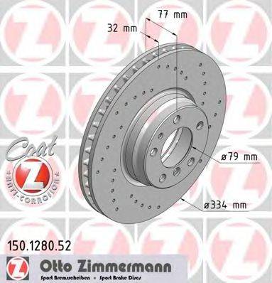Тормозной диск ZIMMERMANN 150128052
