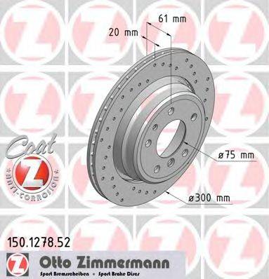 Тормозной диск ZIMMERMANN 150.1278.52