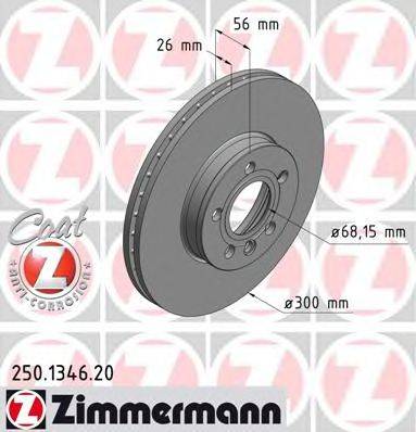 Тормозной диск ZIMMERMANN 250134620