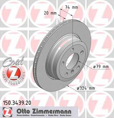 Тормозной диск ZIMMERMANN 150343920