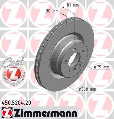 Тормозной диск ZIMMERMANN 450520420