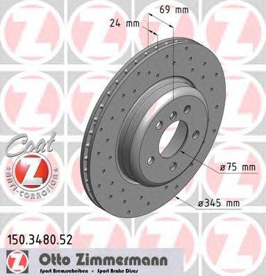 Тормозной диск ZIMMERMANN 150348052