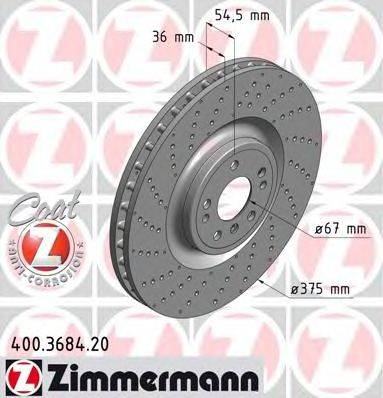 Тормозной диск ZIMMERMANN 400368420