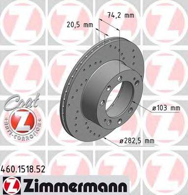 Тормозной диск ZIMMERMANN 460.1518.52