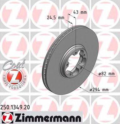 Тормозной диск ZIMMERMANN 250.1349.20