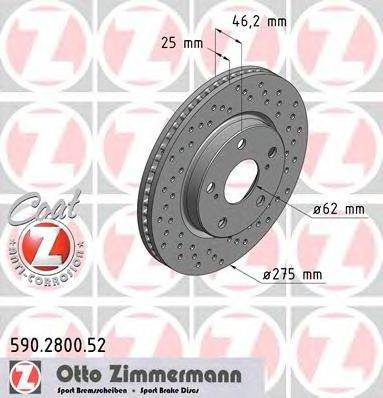Тормозной диск ZIMMERMANN 590.2800.52