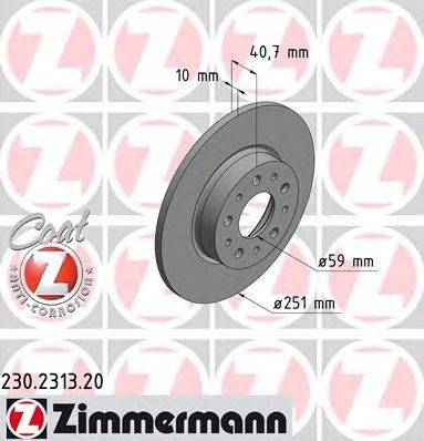 Тормозной диск ZIMMERMANN 230231320