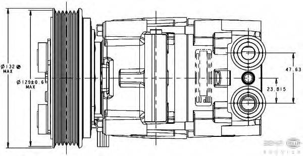 Компрессор, кондиционер HELLA 8FK 351 334-121