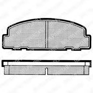 Комплект тормозных колодок, дисковый тормоз DELPHI LP627