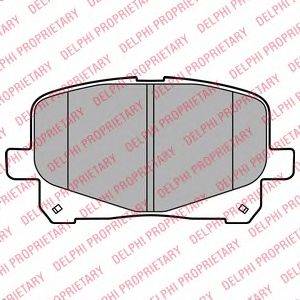 Комплект тормозных колодок, дисковый тормоз DELPHI LP2129