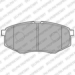 Комплект тормозных колодок, дисковый тормоз DELPHI LP2227