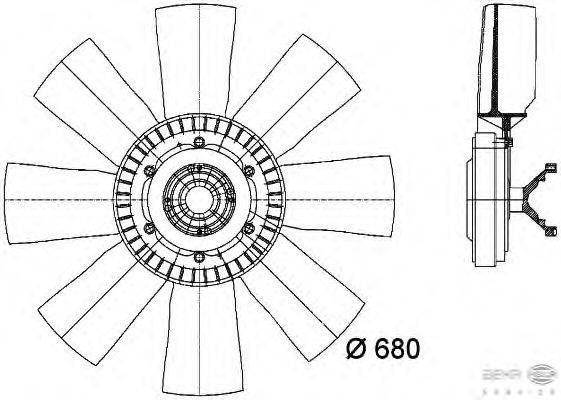 Вентилятор, охлаждение двигателя HELLA 8MV 376 727-101