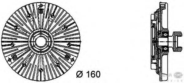 Сцепление, вентилятор радиатора HELLA 8MV 376 732-441