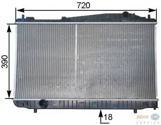 Радиатор, охлаждение двигателя GERI 43022