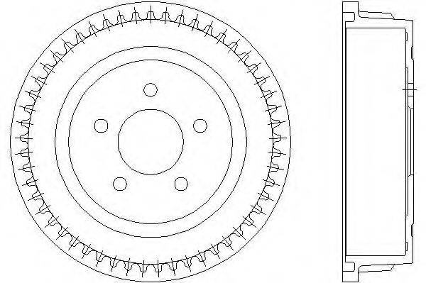 Тормозной барабан HELLA 61281