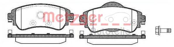 Комплект тормозных колодок, дисковый тормоз METZGER 1464.08