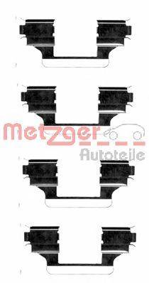 Комплектующие, колодки дискового тормоза METZGER 1091656