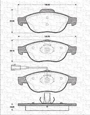 Комплект тормозных колодок, дисковый тормоз ALFA ROMEO 0071713143